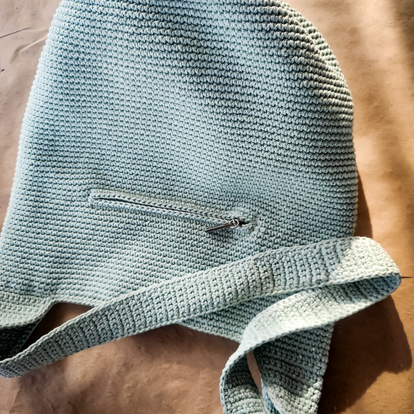 The Sak Mint Green Crochet Tote with Tan Interior - Picture 4 of 7